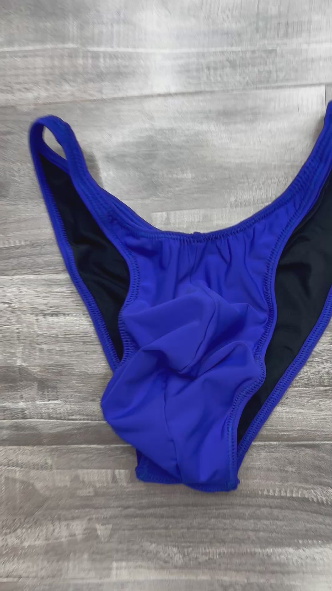 Custom Men's Bodybuilding Competition Trunks - Matte Cobalt Blue