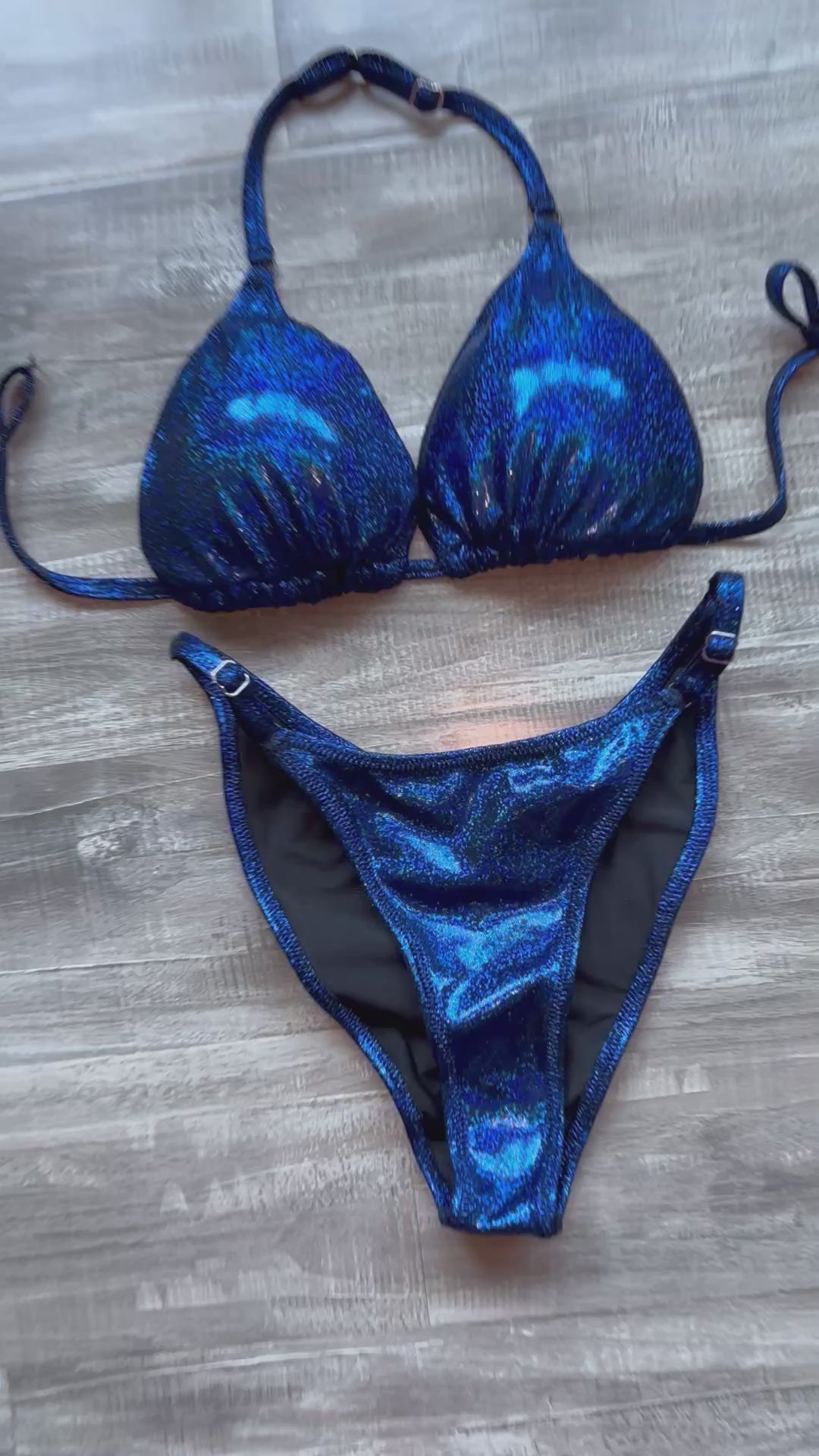 Fit Model Custom Competition Suit - Navy Blue Shimmer