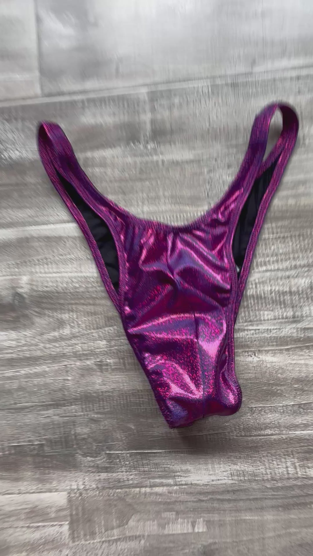 Custom Men's Bodybuilding Competition Trunks - Berry Shimmer